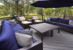 Enjoy the mountain air on the oversized deck
